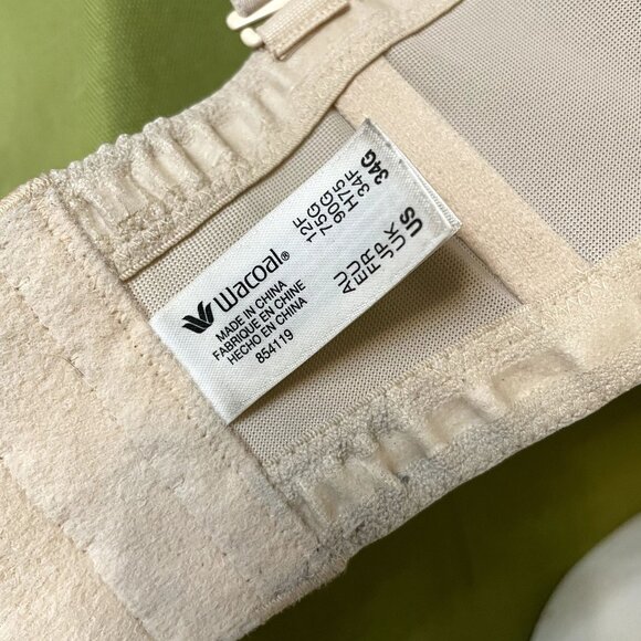 Wacoal Beige Red Carpet™ Strapless Underwire Bra with Detachable Straps 34G - Picture 4 of 11
